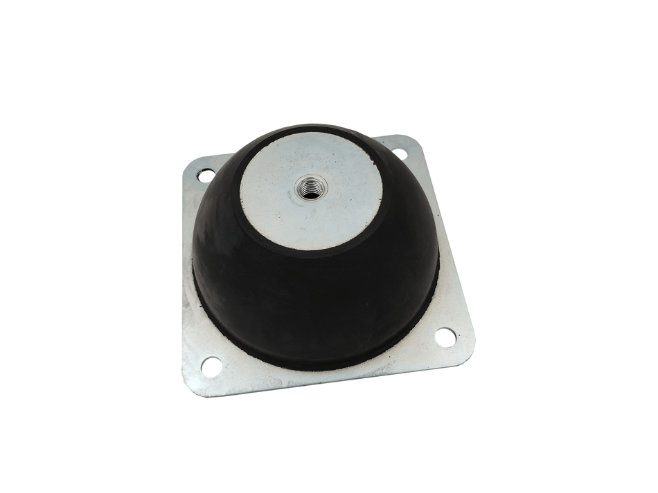 Damping air conditioner and heat pump against annoyance and irritation from vibrations